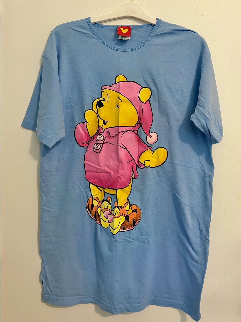 Vintage 1990s Disney Winnie the Pooh Oversized Pajama Sleep Shirt / Nightgown